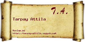 Tarpay Attila névjegykártya