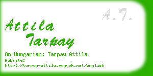 attila tarpay business card